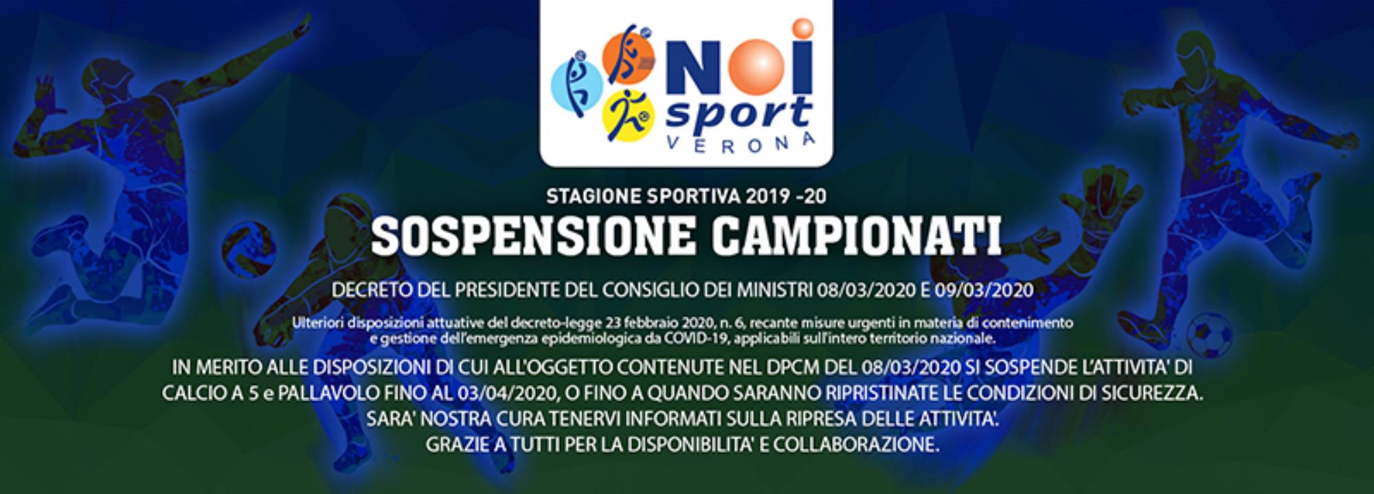 Sospensione Campionati NOI Sport Verona